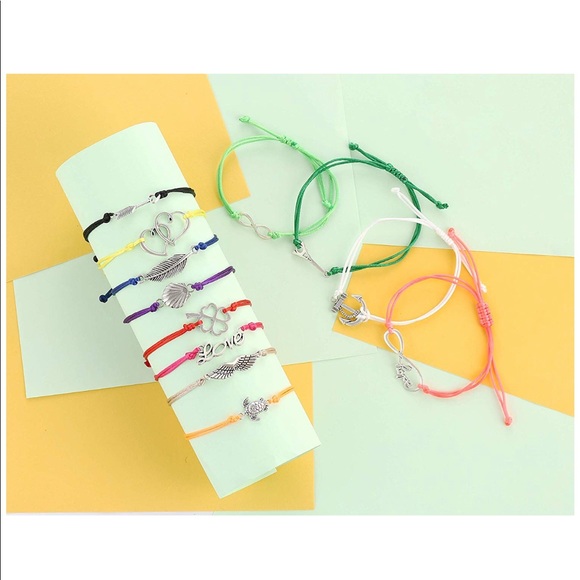 12 pcs Braided Rope Bracelet Set Handmade - Picture 2 of 8